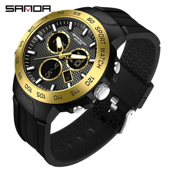 На BIANA Нови мъжки Електронни часовници 50 м Водоустойчивост дата на Спортни военни кварцови часовници за мъже Led цифров часовник Clock