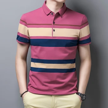 Лятна мъжка риза с къси ръкави от чист памук, за висок клас, корейската версия, универсална тениска с къс ръкав, бизнес и ежедневни риза Paul