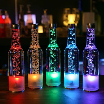 7 Цвята, Затемняющая Кристален Бутилка Вино, Настолна лампа, Led USB Акумулаторна Лампа за бар, Спалня, кабелна телевизия, Нощен клуб, Атмосферата, Осветлението