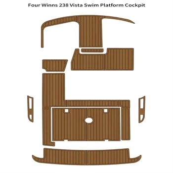 Плавательная платформа Four Winns 238 Vista, кокпит лодка, палуба от разпенен на тиково дърво, ЕВА, подложка за пода