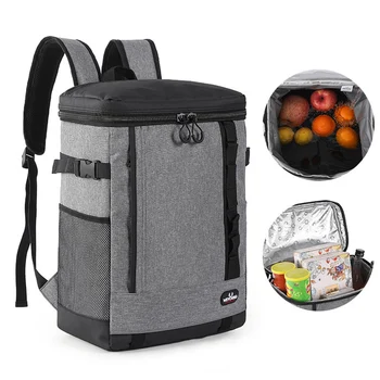Термален раница, Водоустойчив Удебелена Голяма чанта-хладилник за пикник, Храни чанта за обяд PEVA, Раница за пазаруване, Инструменти за нощуване на открито