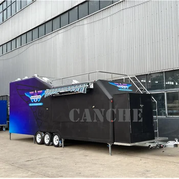Китайски Концессионный щанд Foodtruck с ремарке за мобилна кухня, уличен малък ремарке за камион с храна, Колички за вендинга храни по френски стандарт