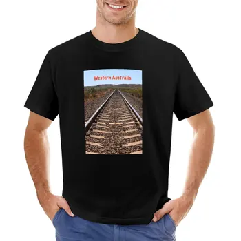 Железопътните линии, Пилбара, Западна Австралия (с име), Тениска, тениски за спортните фенове, забавна тениска, облекло за мъже