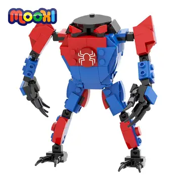 MOOXI Movie Mecha 230 Бр. MOC Тухли Робот паяк Warframe Фигурка Модел САМ Строителни Блокове на Детски Играчки За Деца MOC1313