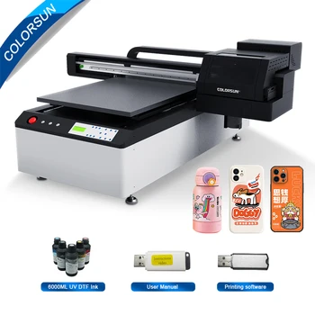 UV принтер Colorsun A1 за Epson XP600, UV-плосък принтер за корпуса на телефона, Стъкло, Метал, Автоматична UV-печатна машина, UV принтер A1