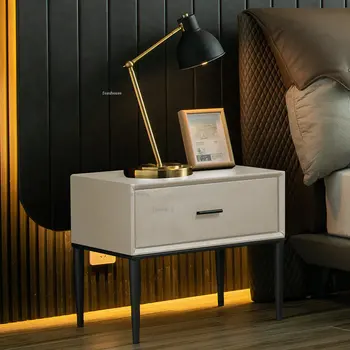 Скандинавска Проста Мебели За Спалня, Нощно Шкафче С чекмедже за съхранение, Изчистен Модерен, Креативен Дизайн, битови Нощни шкафчета