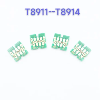 Използвайте само Европейският 4-цветен чип на касетата с мастило T8911-T8914 за касети Epson SureColor S40610 S60610 с мастило за принтери за еднократна употреба чипове