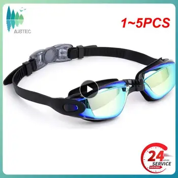 1 ~ 5ШТ Професионални Цветни Детски Силиконови Очила За Плуване С Защита От Мъгла, UV Очила За Плуване Водоустойчив Силиконови Очила За Плуване