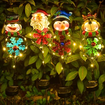 Слънчев коледни светлини, led, снежен човек, лосове, penguin, уличен лампа, лампа за украса на тревата в двора