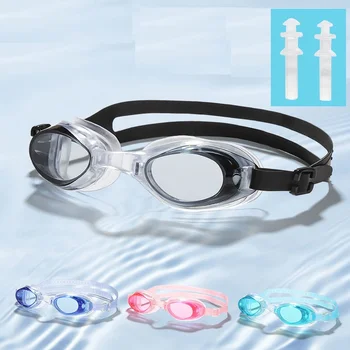 Професионални спортни водоустойчив и устойчив на мъгла очила за защита на очите, силиконови рамки, аксесоари за плуване при късогледство