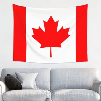 Флаг на Канада, Гоблени, Плат в стил Хипи, Стенен Декор, Плажен Мат, Кошмарен Стенен Килим