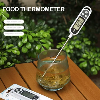 Цифров хранително-вкусовата термометър, сензор за миг четене, измерване на температурата, точно Лесен за употреба на Домакински, Кухненски инвентар