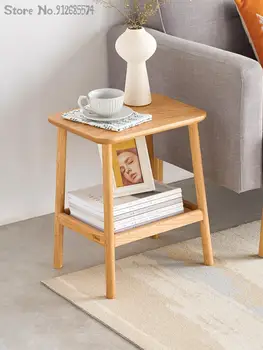 Масичка за кафе от масивно дърво, приставной маса от каменна плоча, модерни минималистични диван, приставной маса от скандинавския дъб, малък апартаментен диван, малка мебел