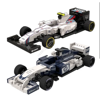 MOC Speed Champions Williams F1 FW-37 и FW-26 Състезателна модел, строителни блокове, технологични тухли, играчки за творческа сглобяване 