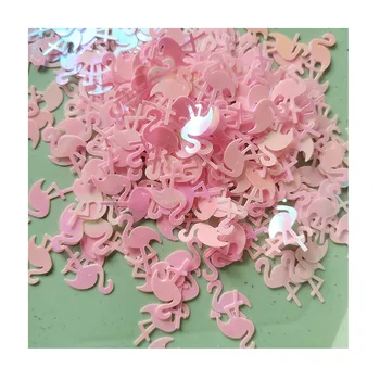 500 грама/пакет Мини-Преливащи Розови Нокти с конфети във формата на Фламинго, Блестящи пайетки за Бродерия, Декорация за нокти, Пайетки, пайетки направи си САМ