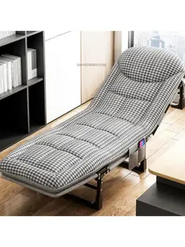 Сгъваема легло за спане офис стол с възможност за сгъване на облегалката безплатен монтаж открит портативен сгъваем стол проста легло ескорт домашна едно легло