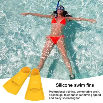 Плавници за тренировка по плуване Силиконови Професионални Плавници за гмуркане на Къси Мъжки Женски Плавници за плуване С шнорхел Детски Плавници Обзавеждане