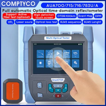COMPTYCO Mini OTDR AUA-715U/A 716U/A Активен оптичен рефлектометр 1550/1610 нм и VFL OLS OPM EventMap 24 db 100 км