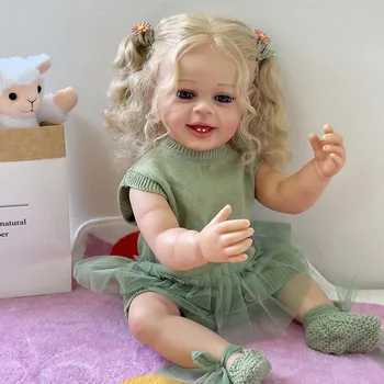 55 см Силикон за цялото тяло, Меко Докосване Возрожденный дете Принцеса Yannick Реалистична 3D кожа ръчно изработени Многопластова кукла за рисуване