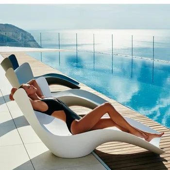 Дизайнерски шезлонг от фибростъкло за почивка на брега на морето, вила, мързеливи басейн, S-образни стол от висок клас