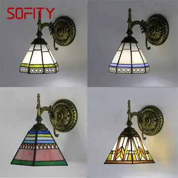 Модерен Стенен лампа Tiffany в европейски Стил, творчески прост ретро лампа-халба бира за дома, хол, тераси, коридор