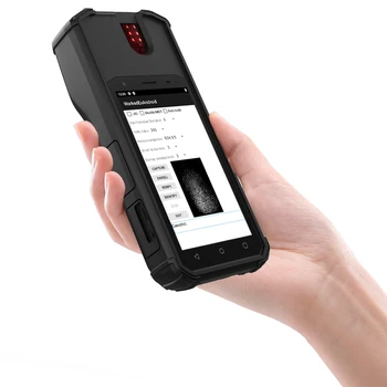 Биометричните преносим ПОС терминал Android, пръстов отпечатък, UHF NFC и QR код, всичко в едно устройство, използван за управление на регистрация