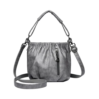 Чанта през рамо от изкуствена кожа, дамски съставна чанта с голям капацитет, водоустойчива, дишаща, устойчива на надраскване, за ежедневна почивка