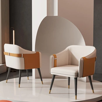 Трапезария стол с възглавница от изкуствена кожа, Скандинавски Кухненски лампа, Луксозни Трапезни столове С облегалка, Модерни Столове за почивка, мебели за всекидневна