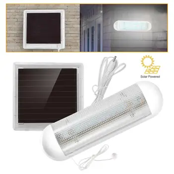Led лампа за слънчева батерия със слънчев панел За антре, градина, двор, гараж, Бижута, Слънчев, с монтиран на стената лампа