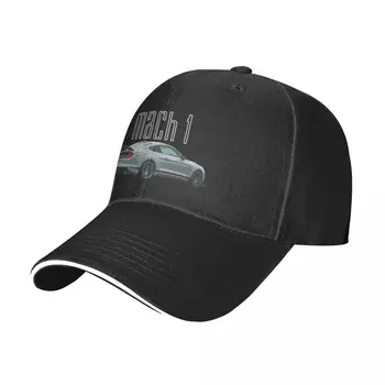 MACH 1 Mustang GT 5.0 L V8 Performance Car Fighter Jet Сива бейзболна шапка за обратно виждане, забавна шапка, луксозна марка шапка, мъжки дамски