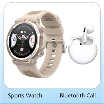 Спортни умни часовници Мъжки 1,39-инчов IPS полносенсорный екран на Bluetooth, Гласов асистент за да отговорите на повикване, Водоустойчив умни часовници с дистанционно музика