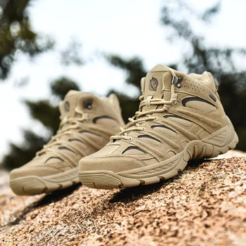 Военни обувки 2023, нови тактически военни обувки, Градинска туризъм обувки, зимни нескользящие мъжки обувки за пустинята и туристически обувки
