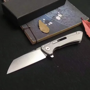 Висококачествени изцяло метална Сгъваеми Ножове С Подшипником D2 Drop Point Blade Открит Къмпинг, Лов EDC Универсален Нож Мультиинструмент Подарък Кутия