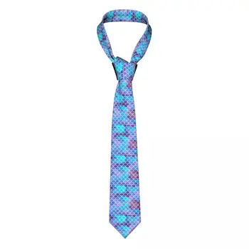Класическа Вратовръзка за мъжете, Копринени мъжки вратовръзки за сватбени партита, Бизнес вратовръзка за възрастни, Всекидневни вратовръзка във формата на скали Русалка, Риба везни