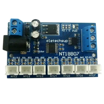7-Канален сензор за температура RS485 НПМ Измерване на MODBUS RTU Електронна Регистратор АД NT18B07