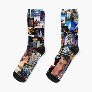 чорапи с постерами филми на 1980-те години, дизайнерски чорапи, черни чорапи