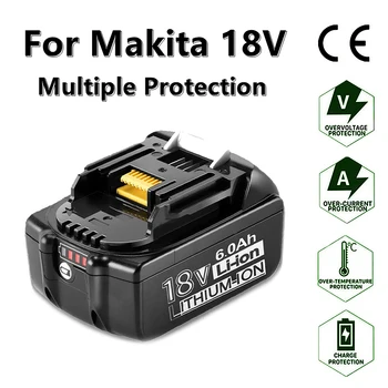 2023 за makita 18V Акумулаторна батерия 6000mAh Батерия За Лаптопи С led литиево-йонна батерия Заместител на LXT BL1860B BL1860 BL1850