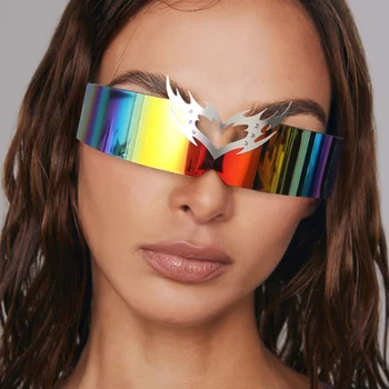 Слънчеви очила в стил пънк големи размери, дамски луксозни маркови дизайнерски слънчеви очила, мъжки слънчеви очила Y2k, дамски очила с UV400