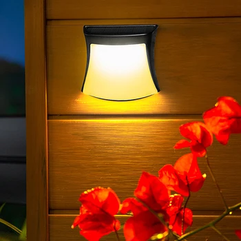 Нова креативна градински соларни лампи, Малка нощна лампа, атмосферата на вътрешния двор, Монтиране на украса, Външен водоустойчив стъпка, с монтиран на стената лампа, Топла