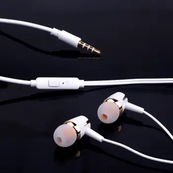 Universal слушалки Стерео слушалки с Кабел-втулки с шумопотискане за телефон с микрофон